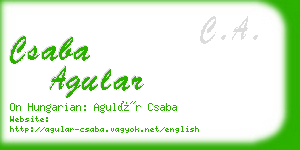 csaba agular business card